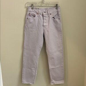 Levi's 501 Light Purple Button Fly Jeans Waist Size 25